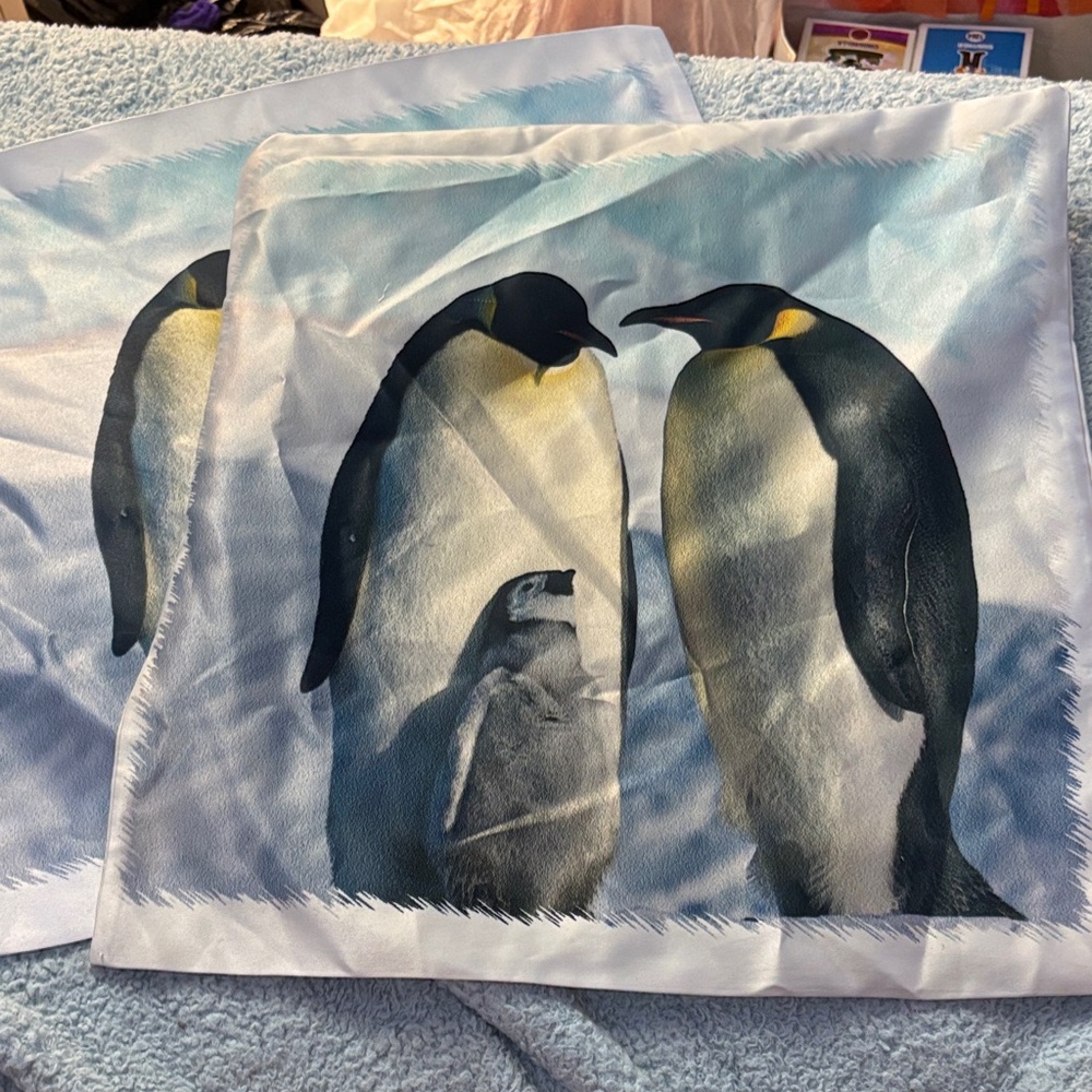 Penguin Print Pillow Covers